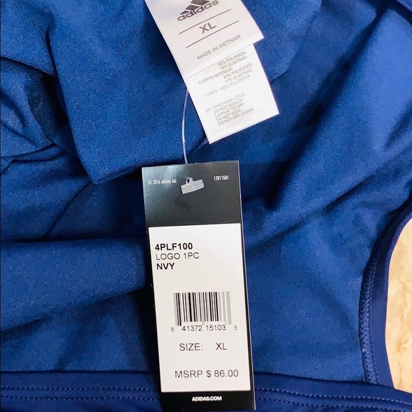 Adidas One-Piece Logo Swimsuit Size Medium & XL - Picture 4 of 5